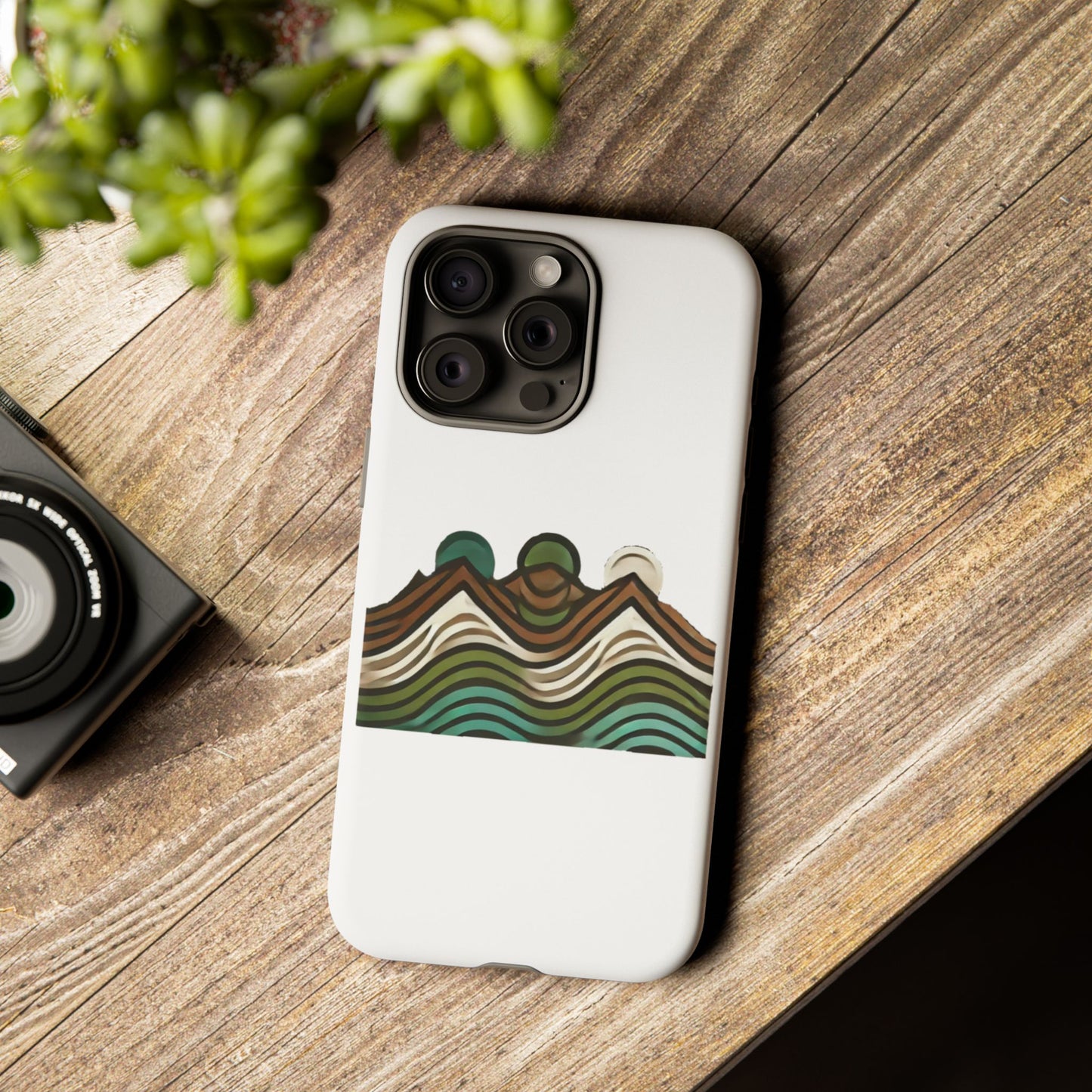 Stylish Phone Case with Minimalist Mountain Design | Tough Cases, Protective Cover, Nature Aesthetic, Gift for Adventurers, [...]