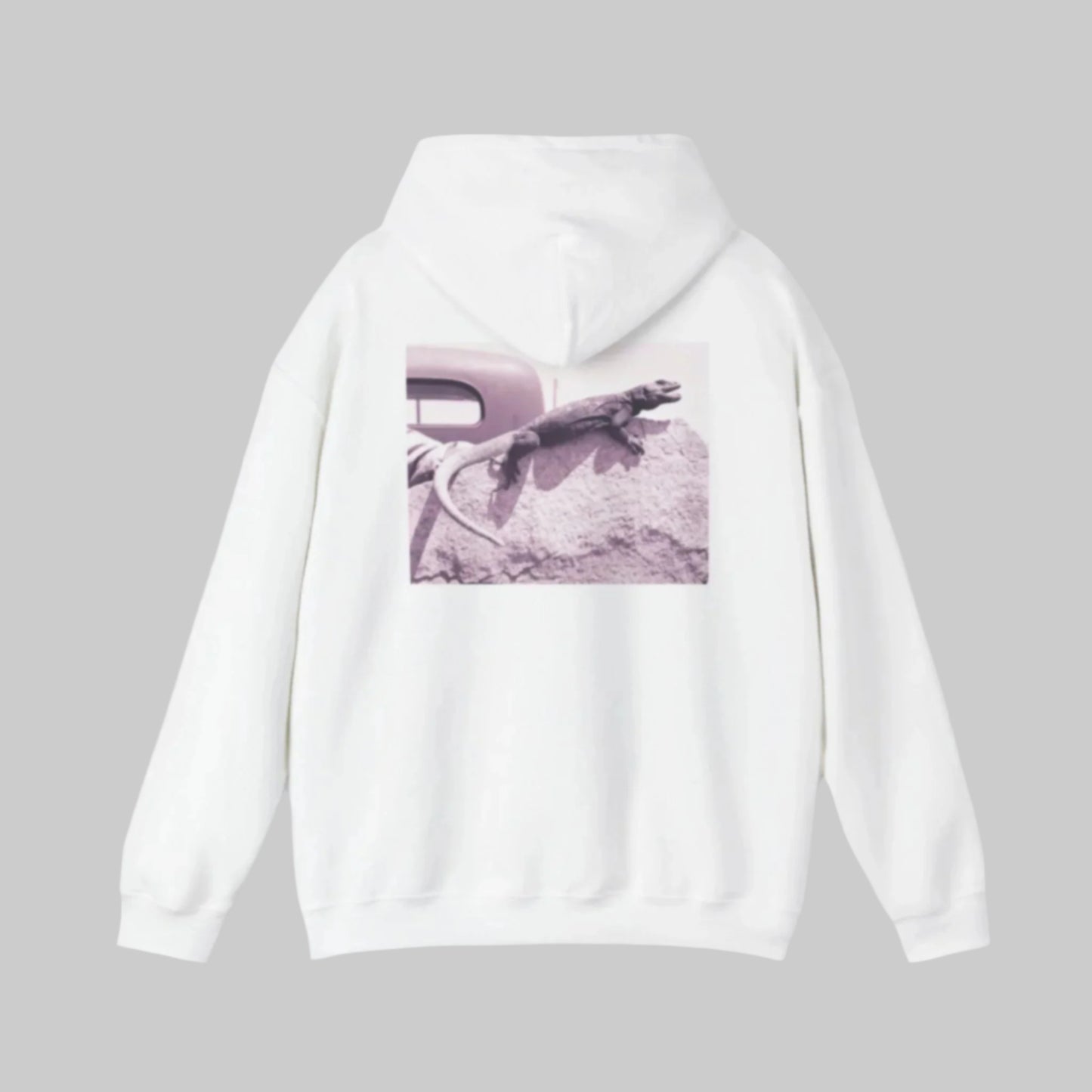 Hoodie with chuckwalla on back