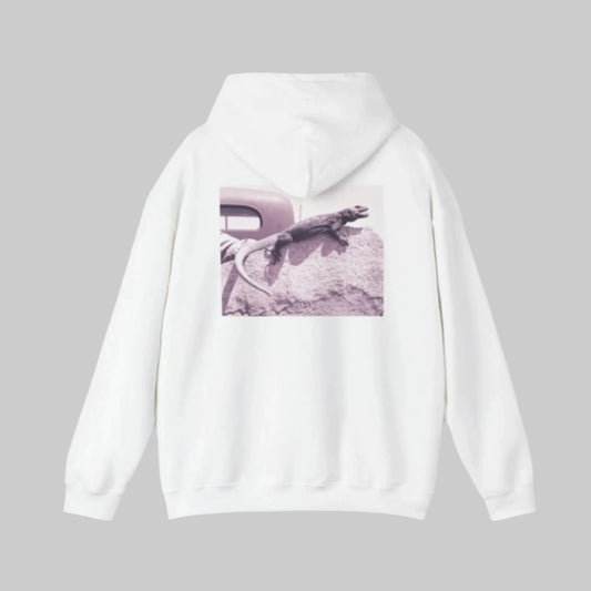 Hoodie with chuckwalla on back